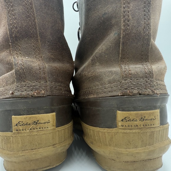 Eddie Bauer Boots Men's 9 Fur Lined Duck Boots Hunting Rugged Cold Weather - Picture 5 of 7